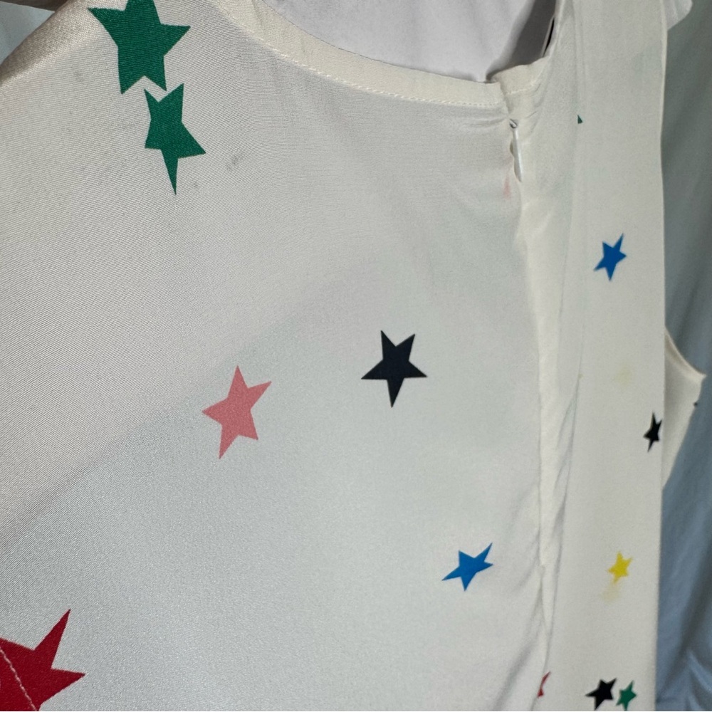 Equipment 100% Silk Rainbow Star Print Top - Picture 12 of 13